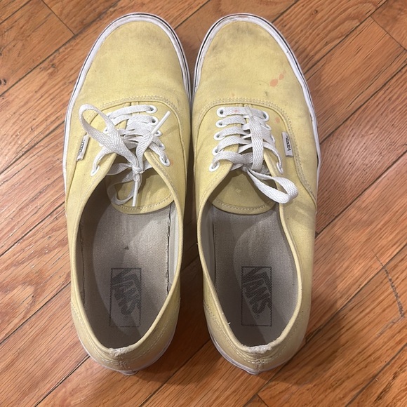Size 11 men’s pastel yellow vans little dirty lots of life just need cleaned up - Picture 2 of 6